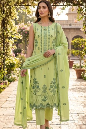 RTS | Sea Green Embroidered Lawn | 3 Piece