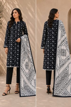 MSB-02-26-158 Black & White | 3 Piece