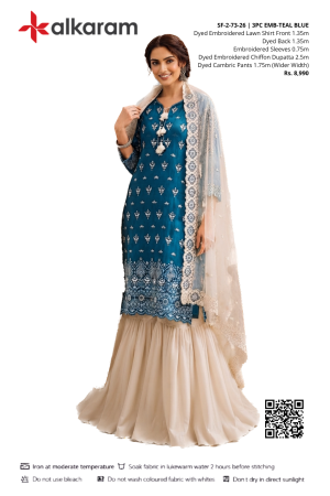 SF-2-73-26 | 3PC EMB-TEAL BLUE